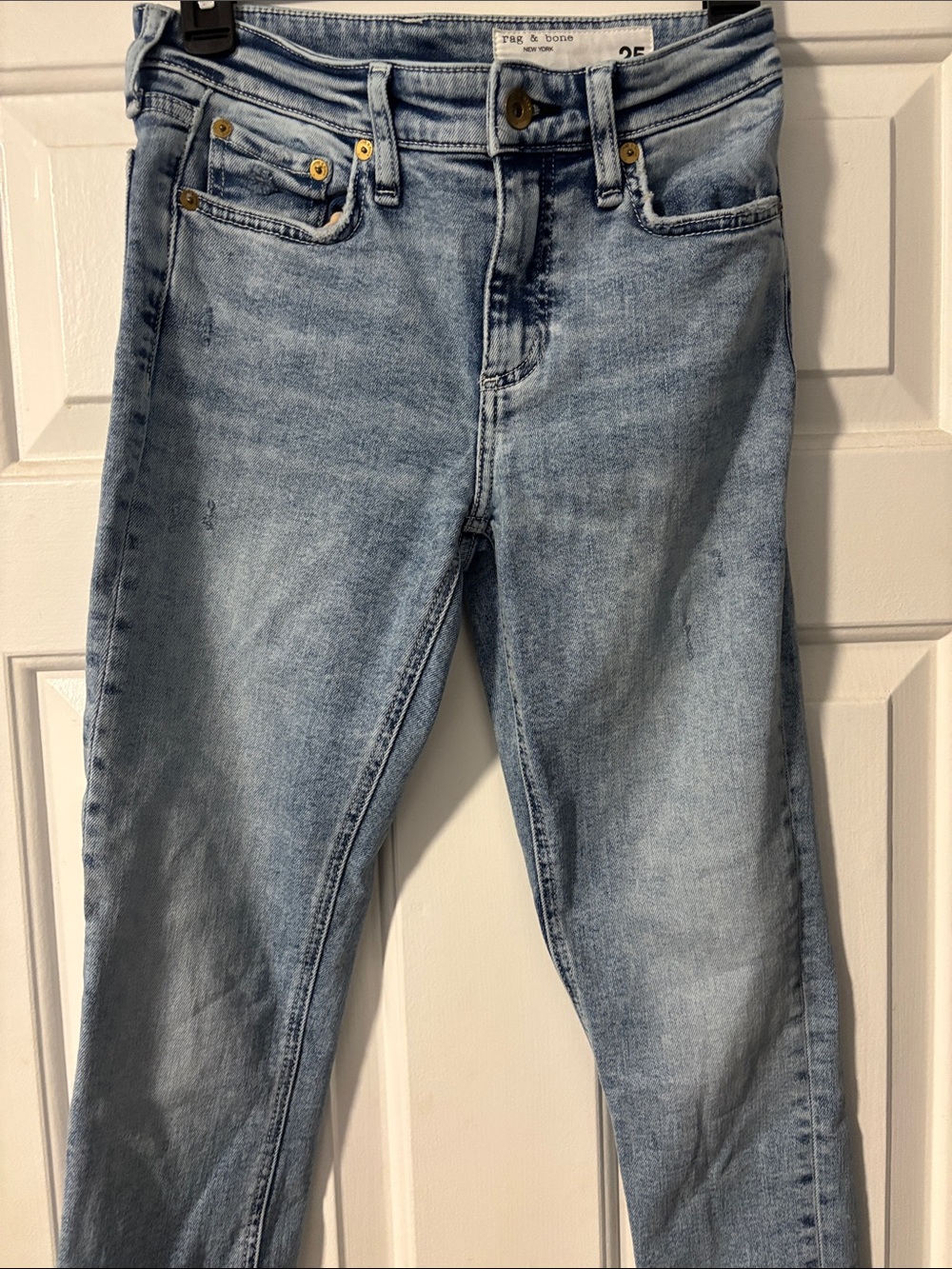 Rag & Bone New York Light Blue Women's Jeans Size 25 Mid Rise Ankle Skinny